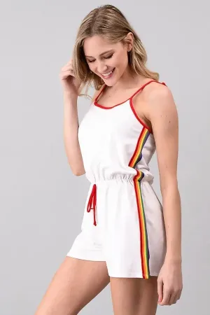 $20 White Rainbow Romper