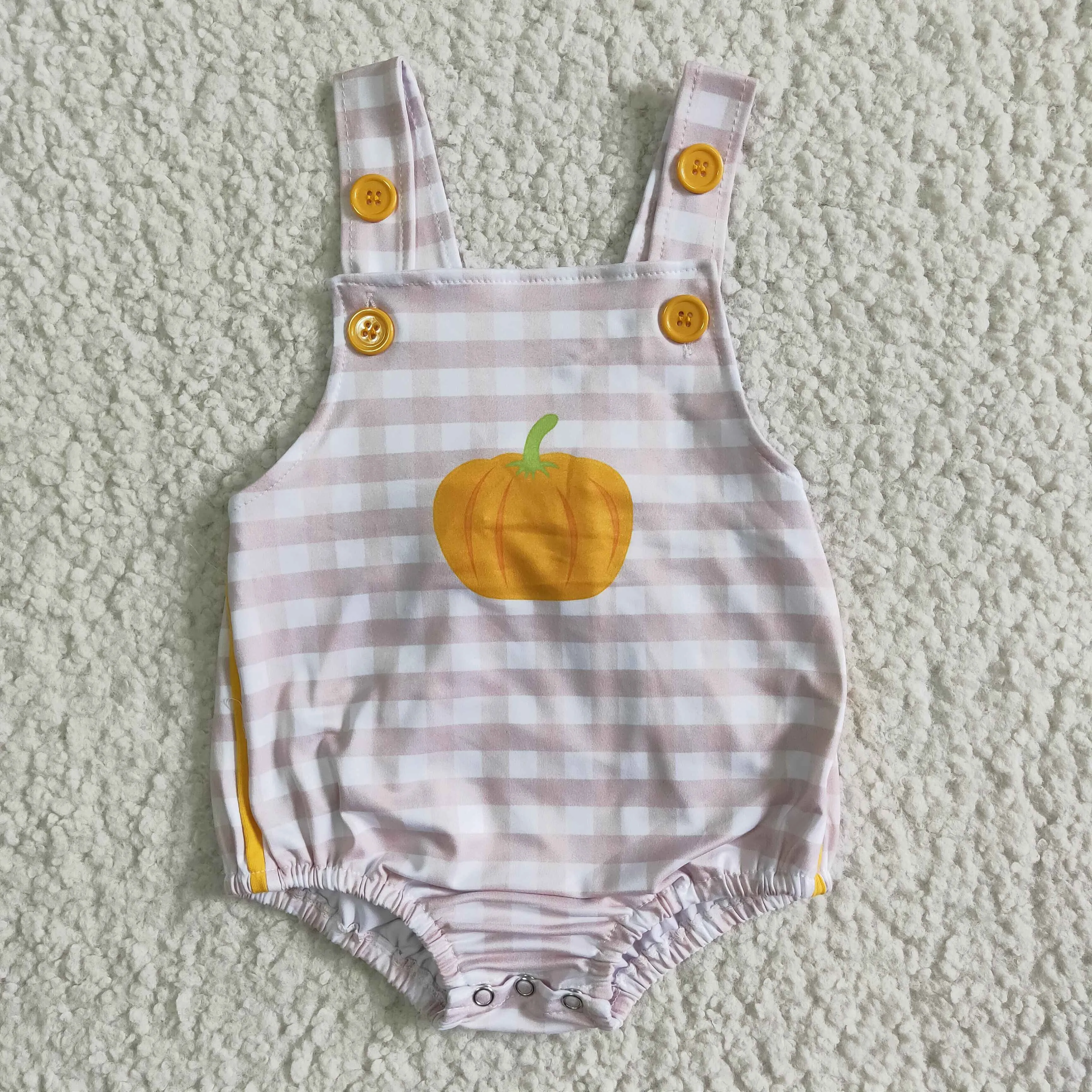 A7-17-1 baby Pumpkin printed bubble romper-promotion 2023.10.4