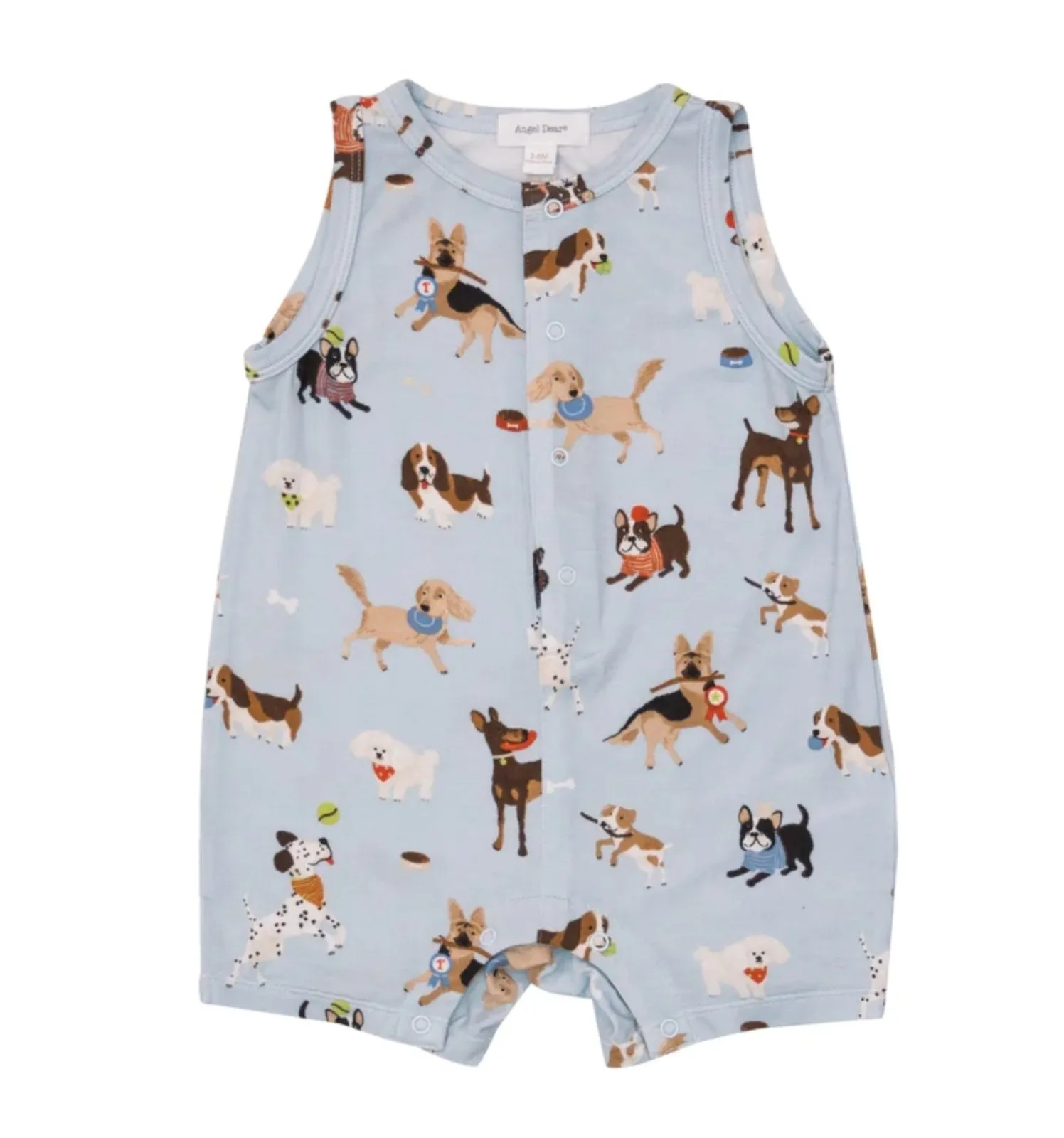 Angel Dear Baby Boys Doggie Daycare Shorties Romper