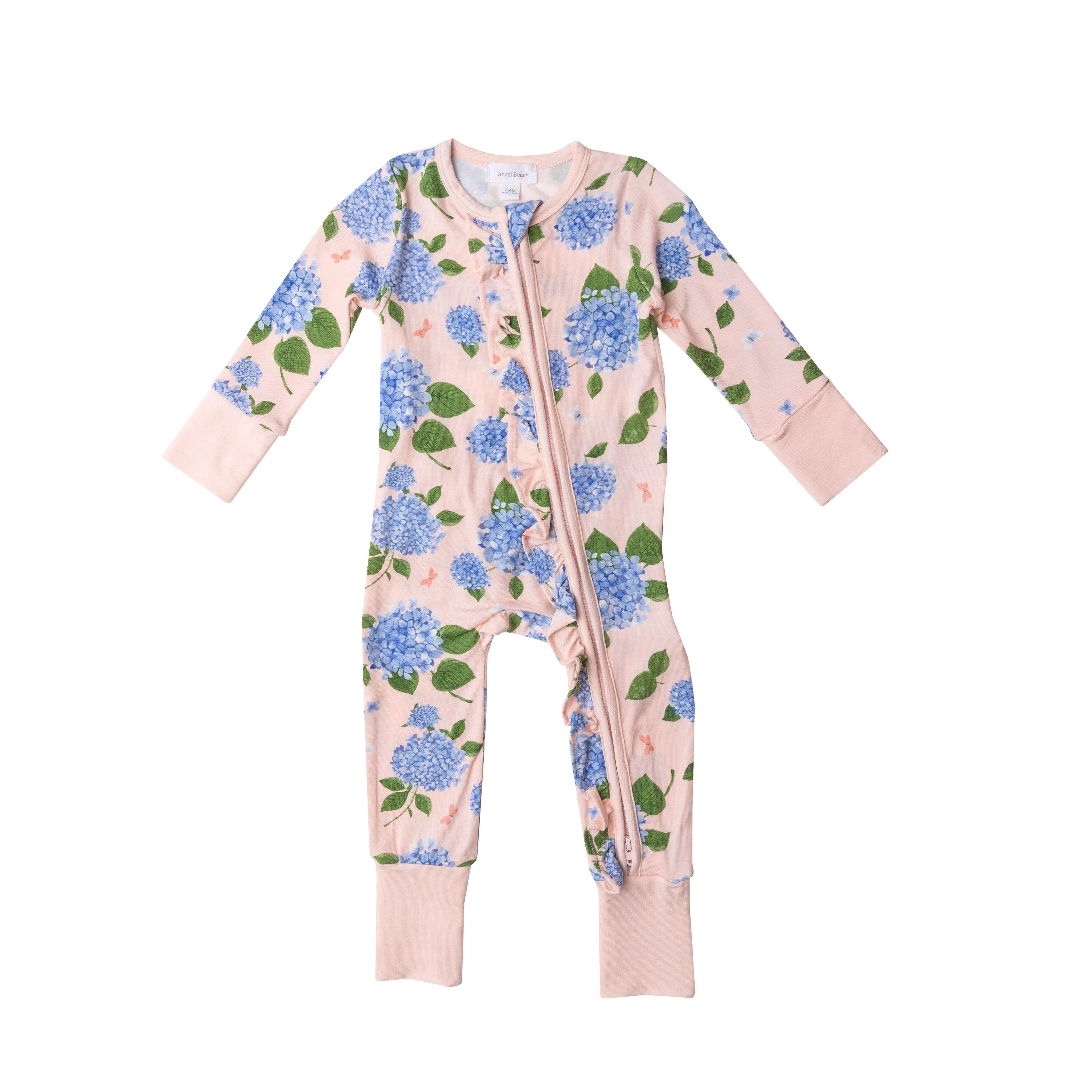 Angel Dear Hydrangea Bamboo 2 Way Zipper Romper