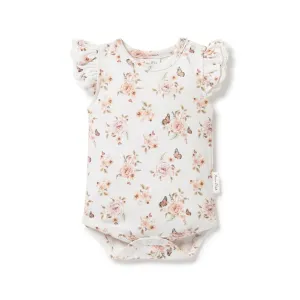 Aster & Oak Butterfly Lace Onesie