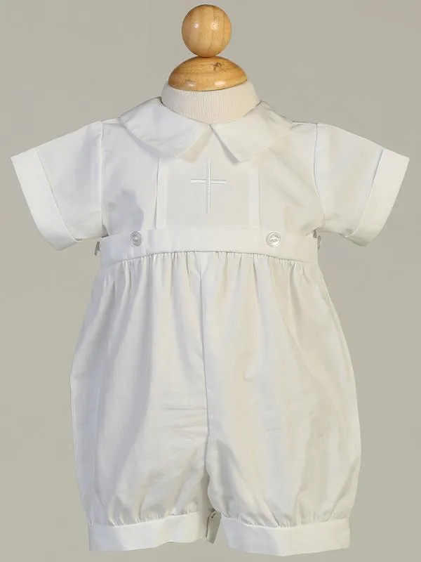 Baby Boys Baptism Christening Gown & Romper - Dominic