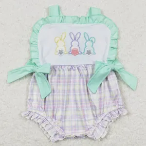 Baby Girls Romper Easter Rabbits Bows Straps Rompers SR0543