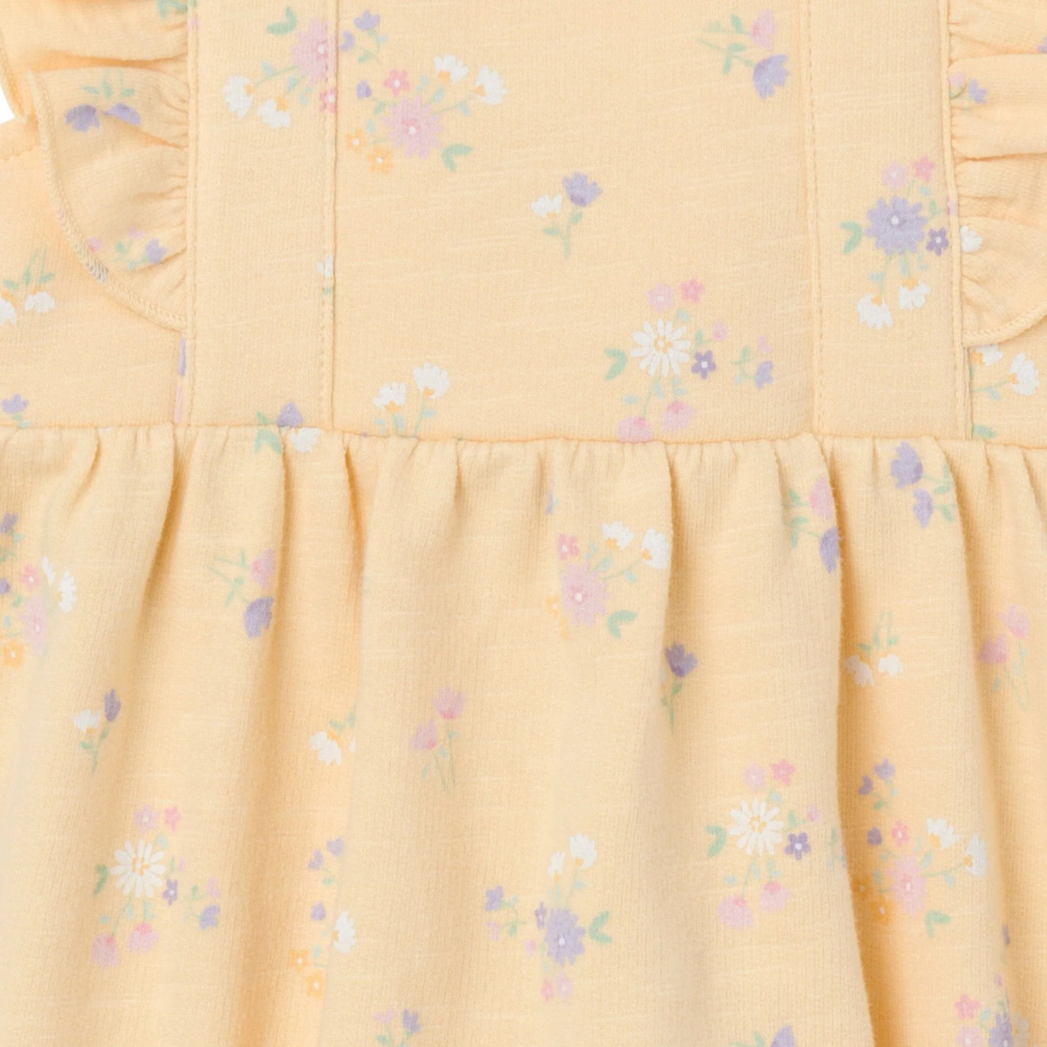 Baby Girls Yellow Floral Romper