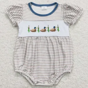 Baby Infant Girls Romper Duck Stripes Summer Rompers SR0987