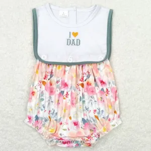 Baby Infant Girls Romper I Love Dad Floral Summer Rompers SR0988