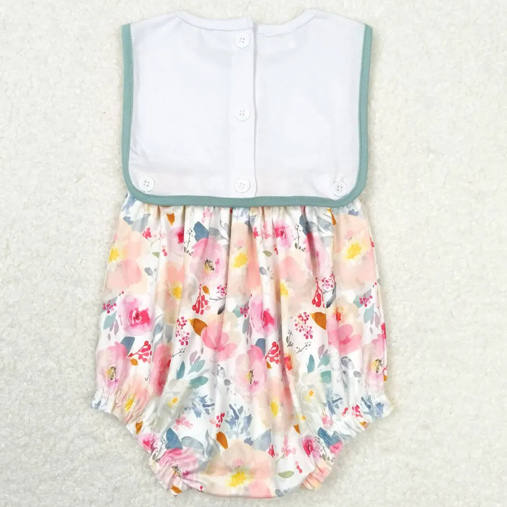 Baby Infant Girls Romper I Love Dad Floral Summer Rompers SR0988