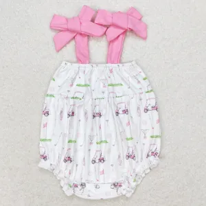 Baby Infant Girls Rompers Glof Pink Straps Rompers SR1069