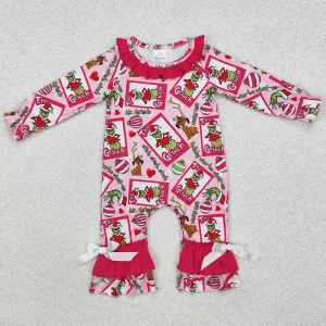 Baby Infant Girls Rompers Pink Christmas Rompers LR2006