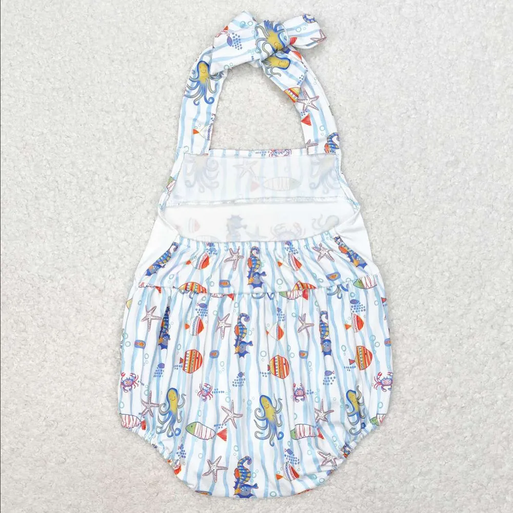 Baby Infant Rompers Seahorse Crabs Straps Rompers SR1247