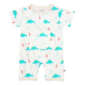 Baby Pattern Dolphin Pocket Romper