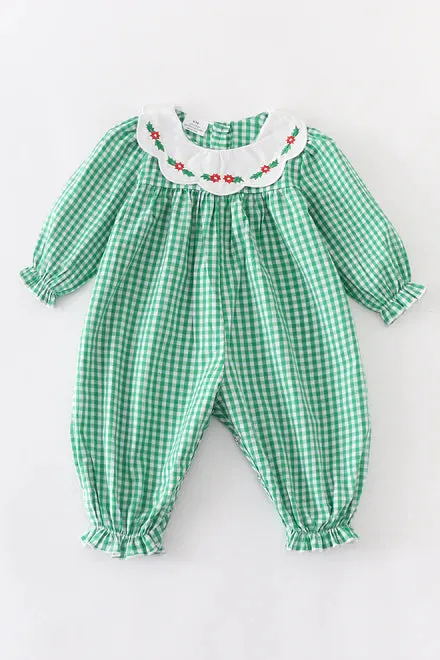 Baby Plaid Christmas Romper