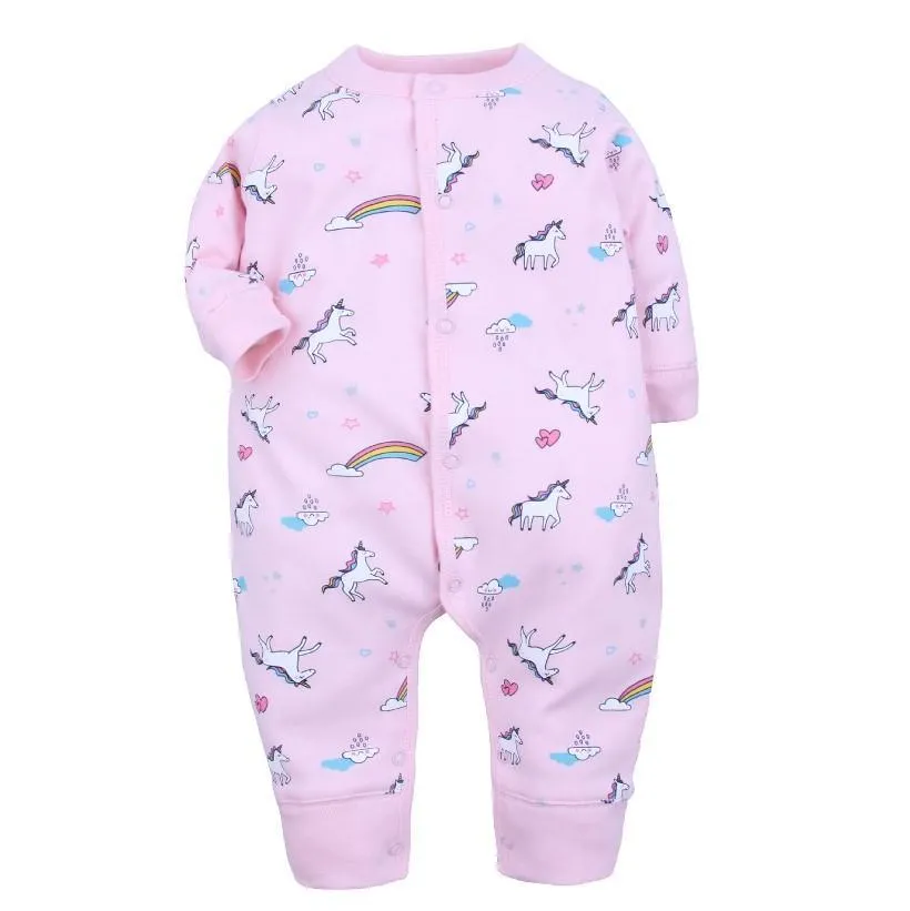 Baby Romper Combo-Pink Unicorn- Teddy Bear