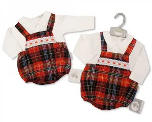 Baby Tartan 1 Piece Lace Dungaree Set-Bis-2020-2396