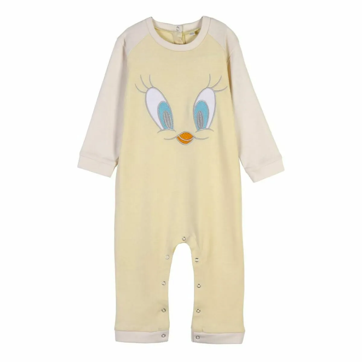 Baby's Long-sleeved Romper Suit Looney Tunes Grey Yellow