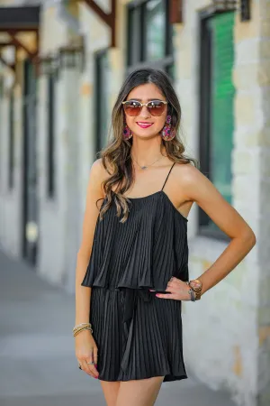 Back to Glam Pleated Romper