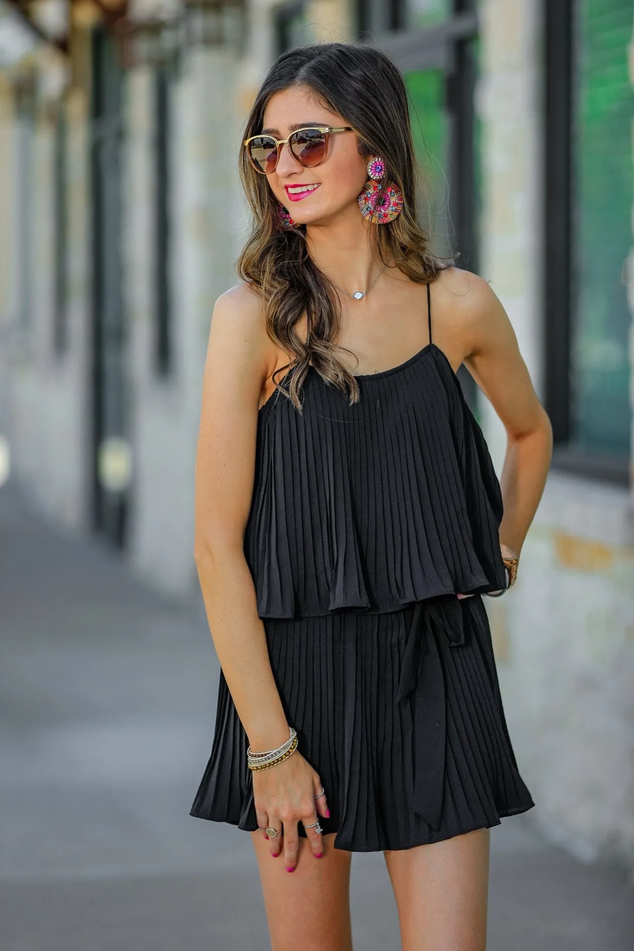 Back to Glam Pleated Romper