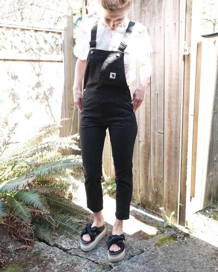 Bib Overall, Black Stretch Canvas