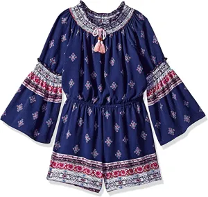 Big Girls Bohemian Boarder Print Romper