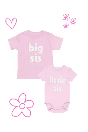 Big Sis & Little Sis T-Shirt & Baby Onesie Set