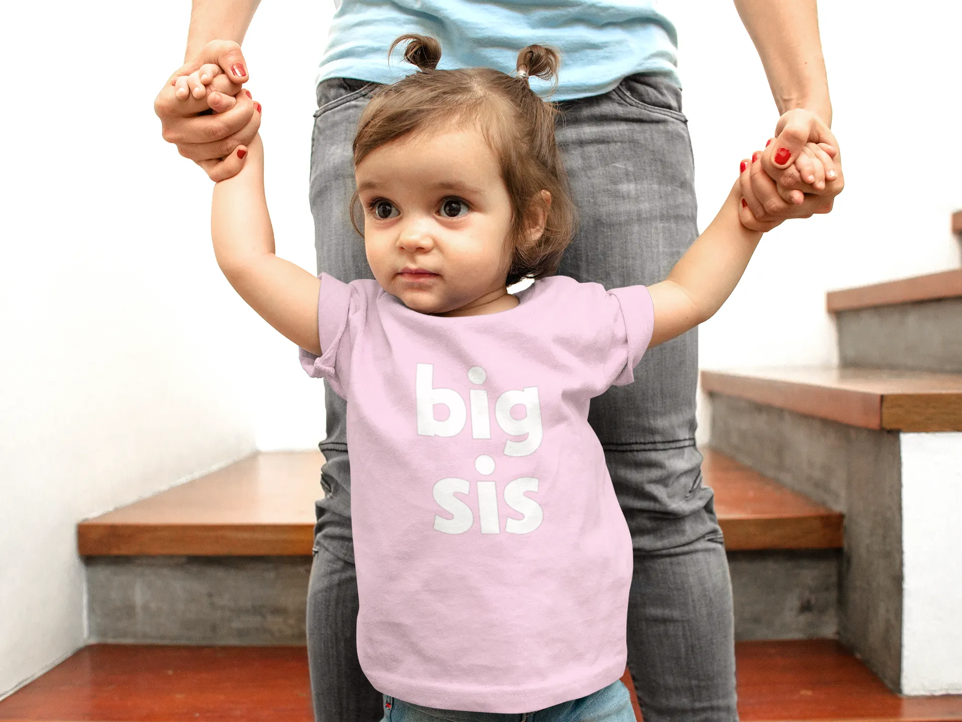 Big Sis & Little Sis T-Shirt & Baby Onesie Set