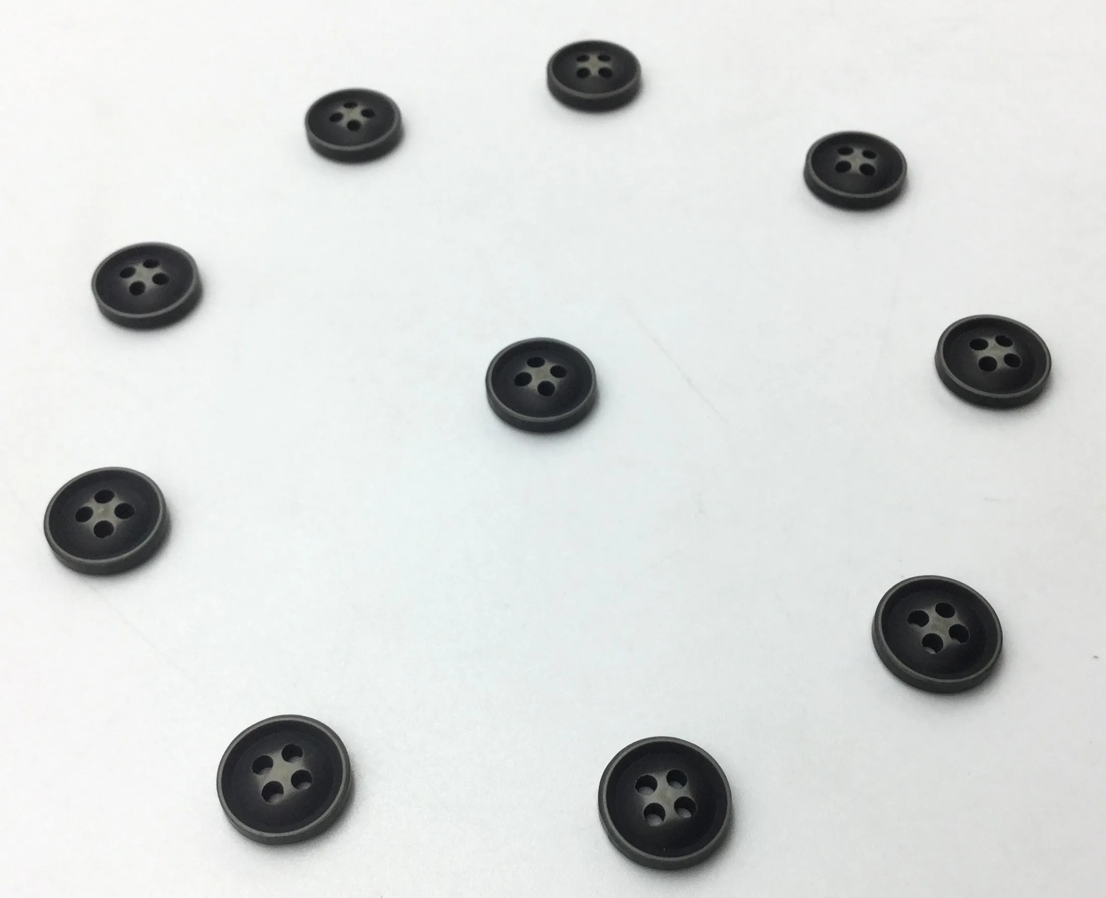 Black Four Hole Plastic Button