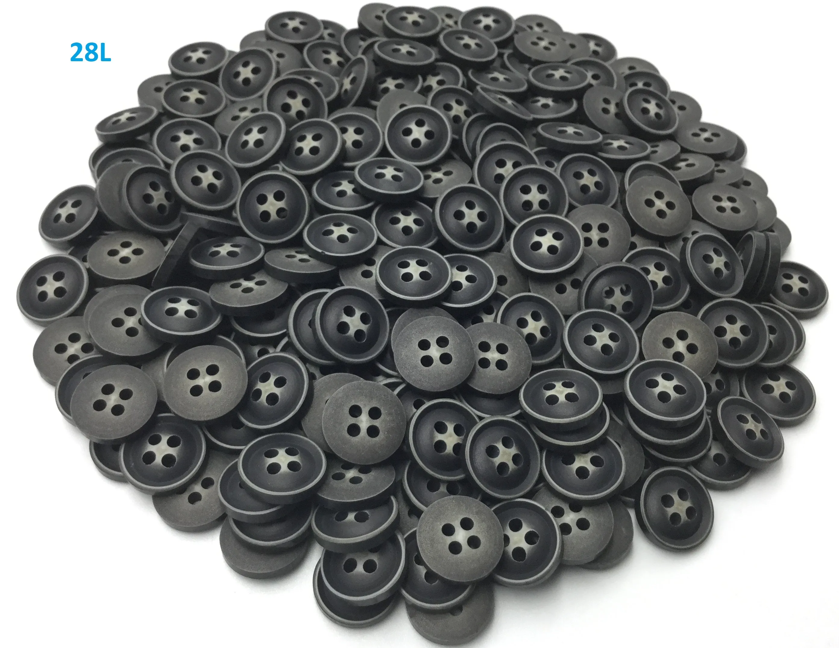 Black Four Hole Plastic Button