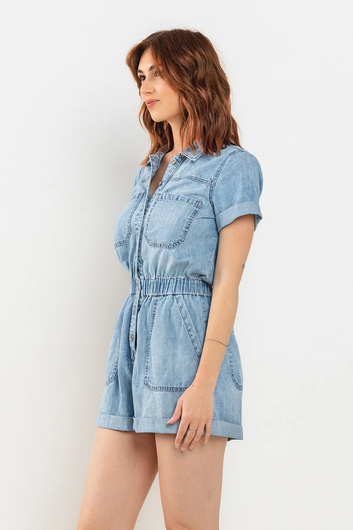 'Blue Jean Nights' Romper