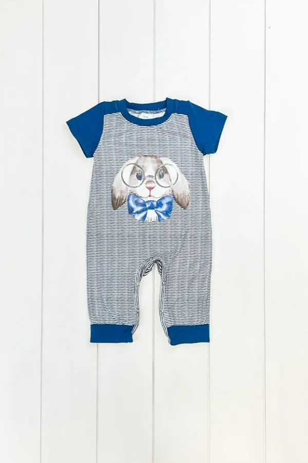 Blue Ribbon Bunny Romper