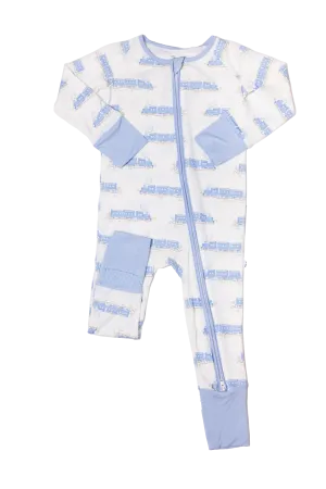 Blue Train Romper