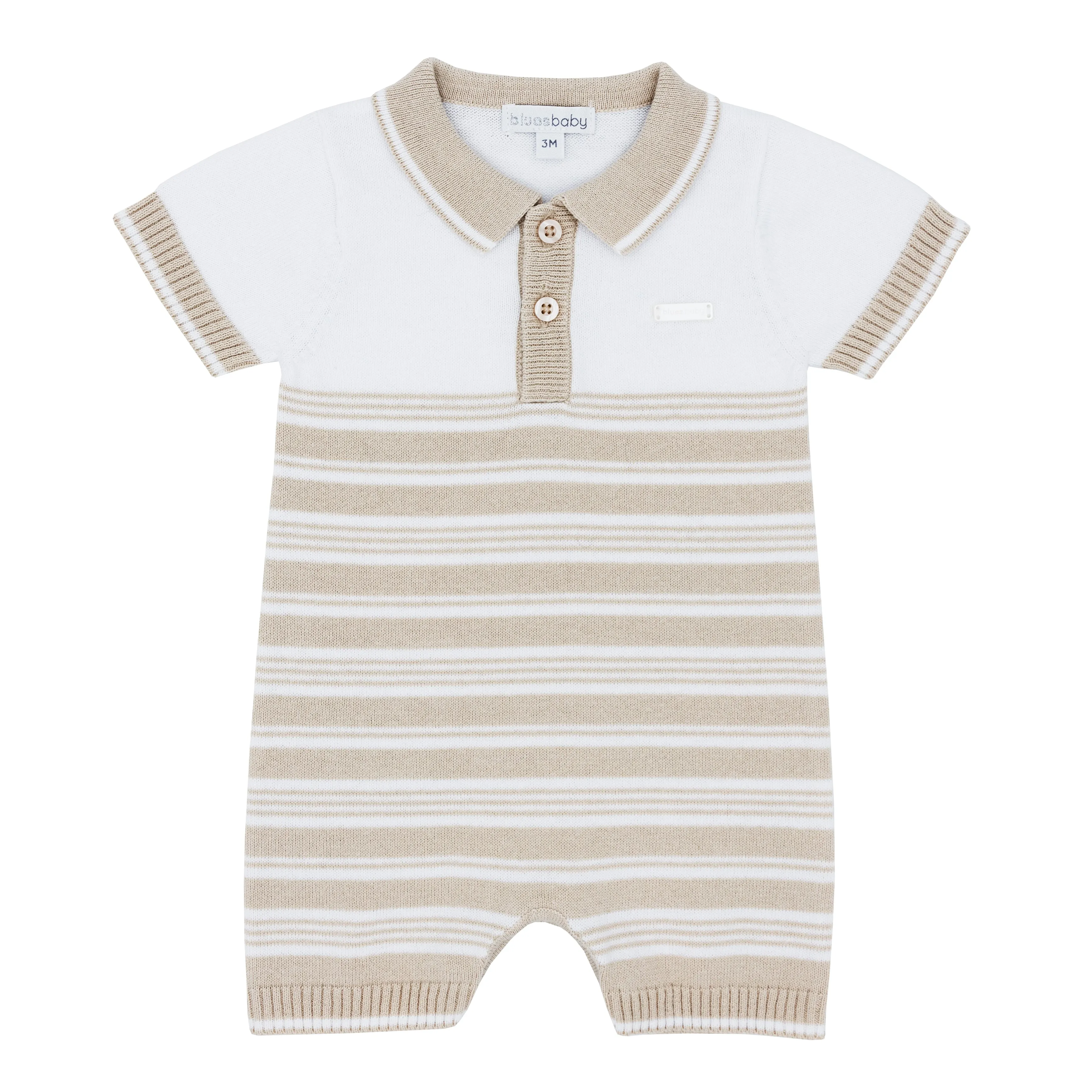 Blues Baby Boys San Remo Collection Stone Knitted Romper