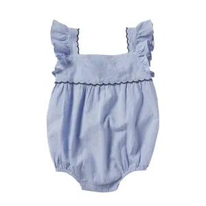 BONHEUR DU JOUR LEONTINE STRIPED ROMPER - BLUE