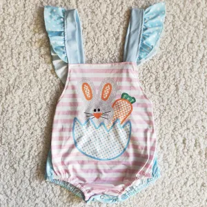 Boutique Girls Clothing Boys Rompers Easter Bunny Cute Girls Romper Toddler Baby Clothes E11-3