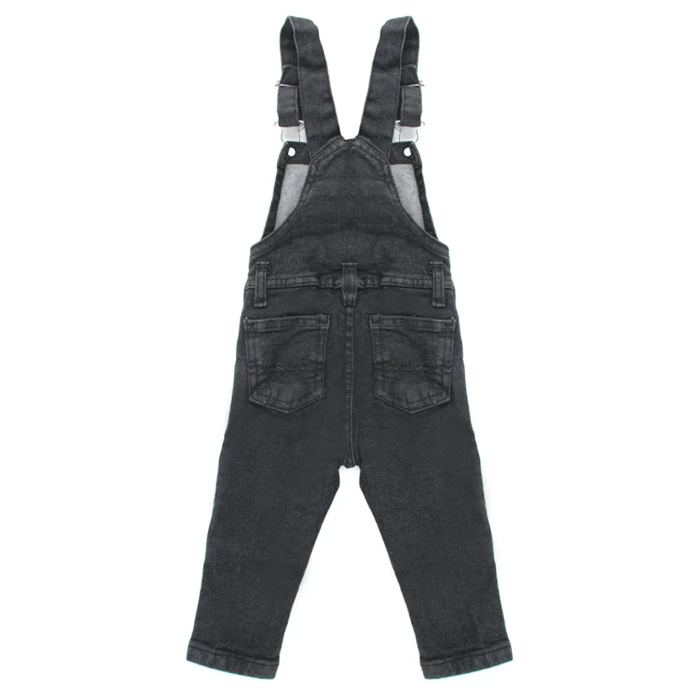 Boys Denim Romper - Black