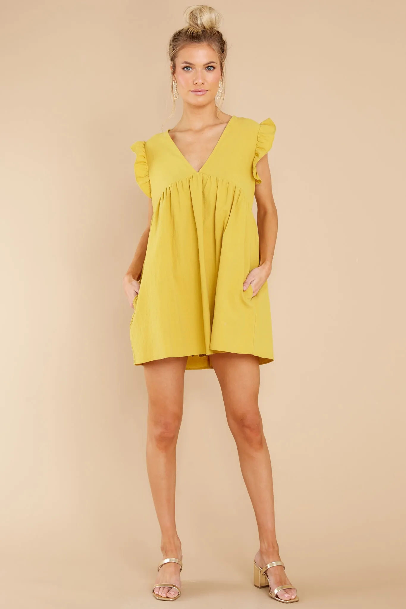 Call Me Angel Yellow Romper Dress