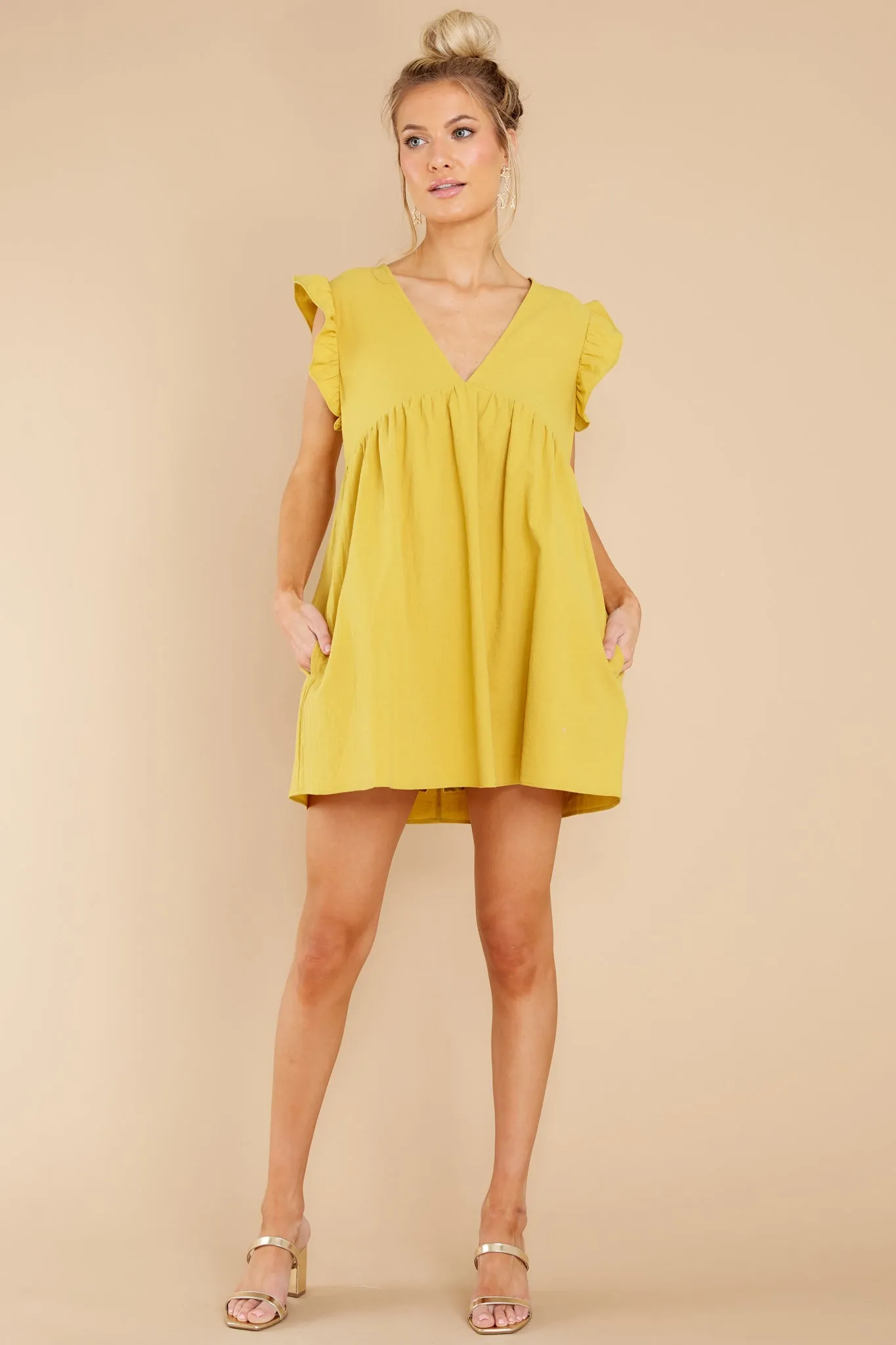 Call Me Angel Yellow Romper Dress