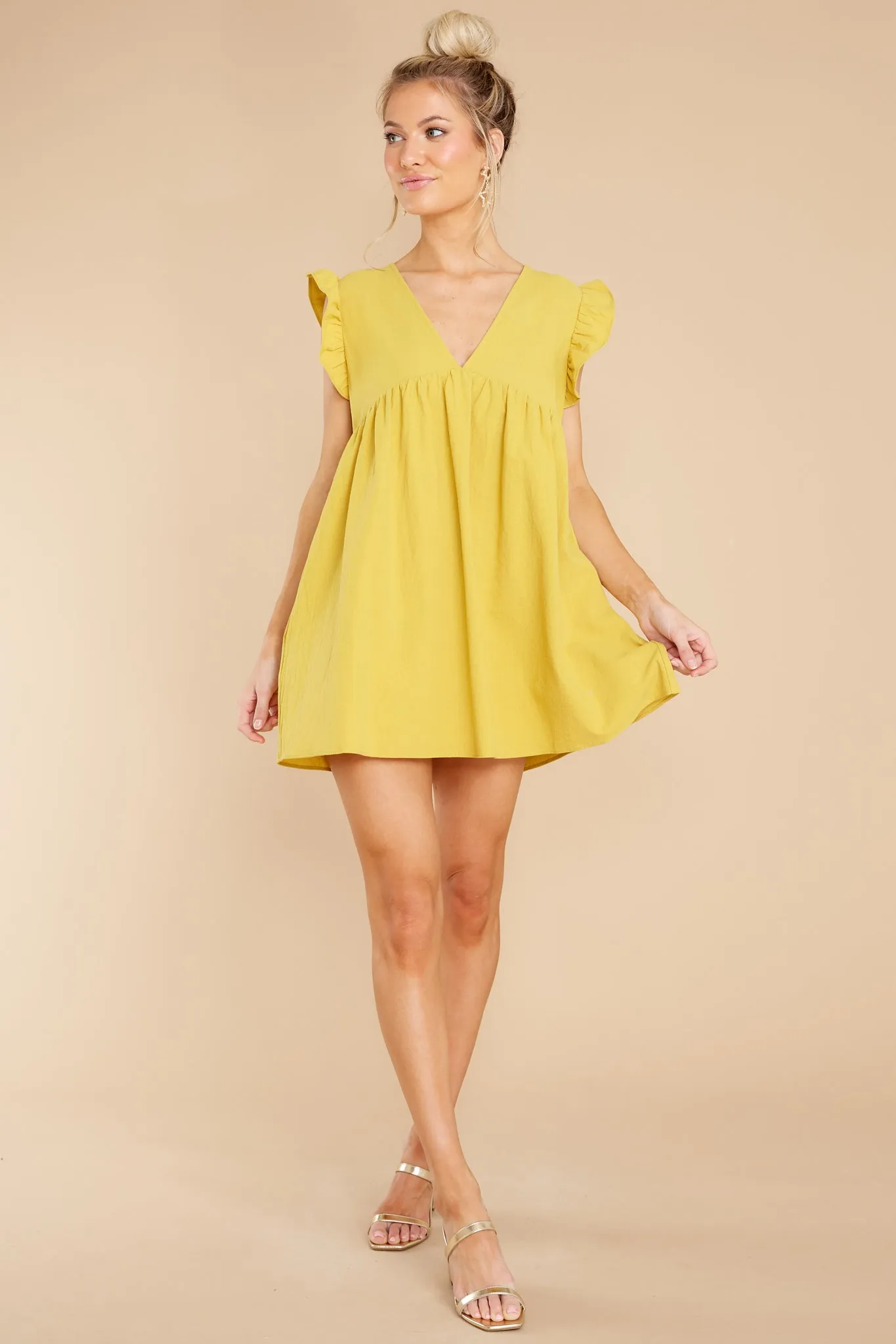 Call Me Angel Yellow Romper Dress