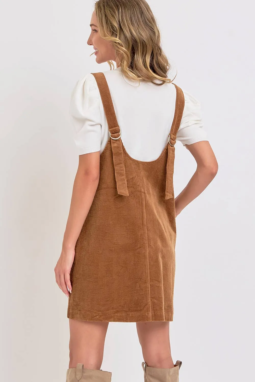 Camel Casual Corduroy Dress