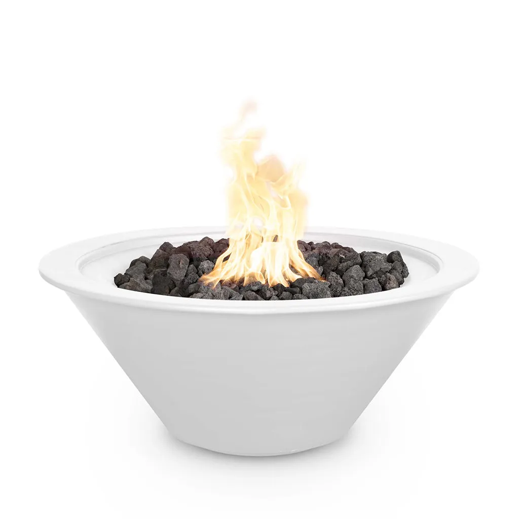 Cazo 24" Round Fire Bowl, Powder Coated Metal - Fire Feature