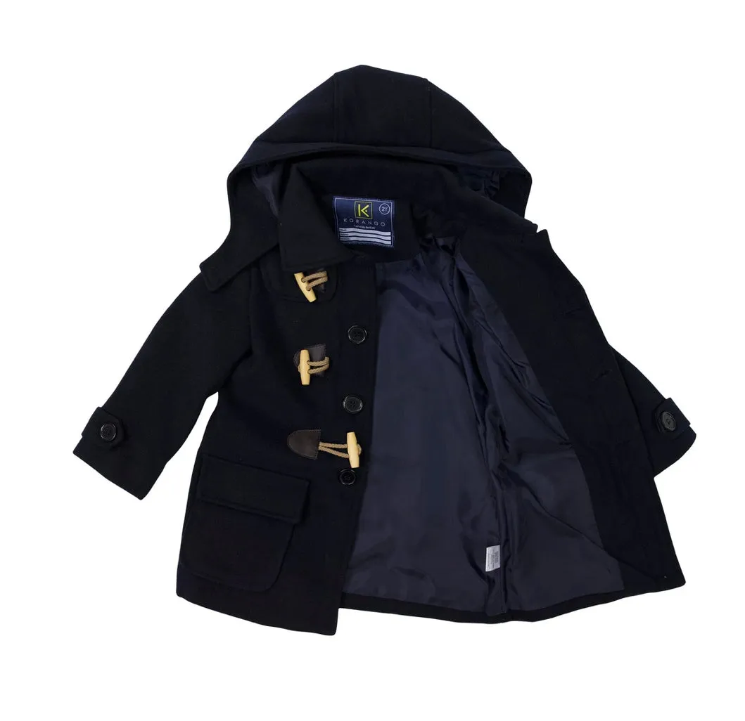 Classic Boy Overcoat - Navy -Select Size