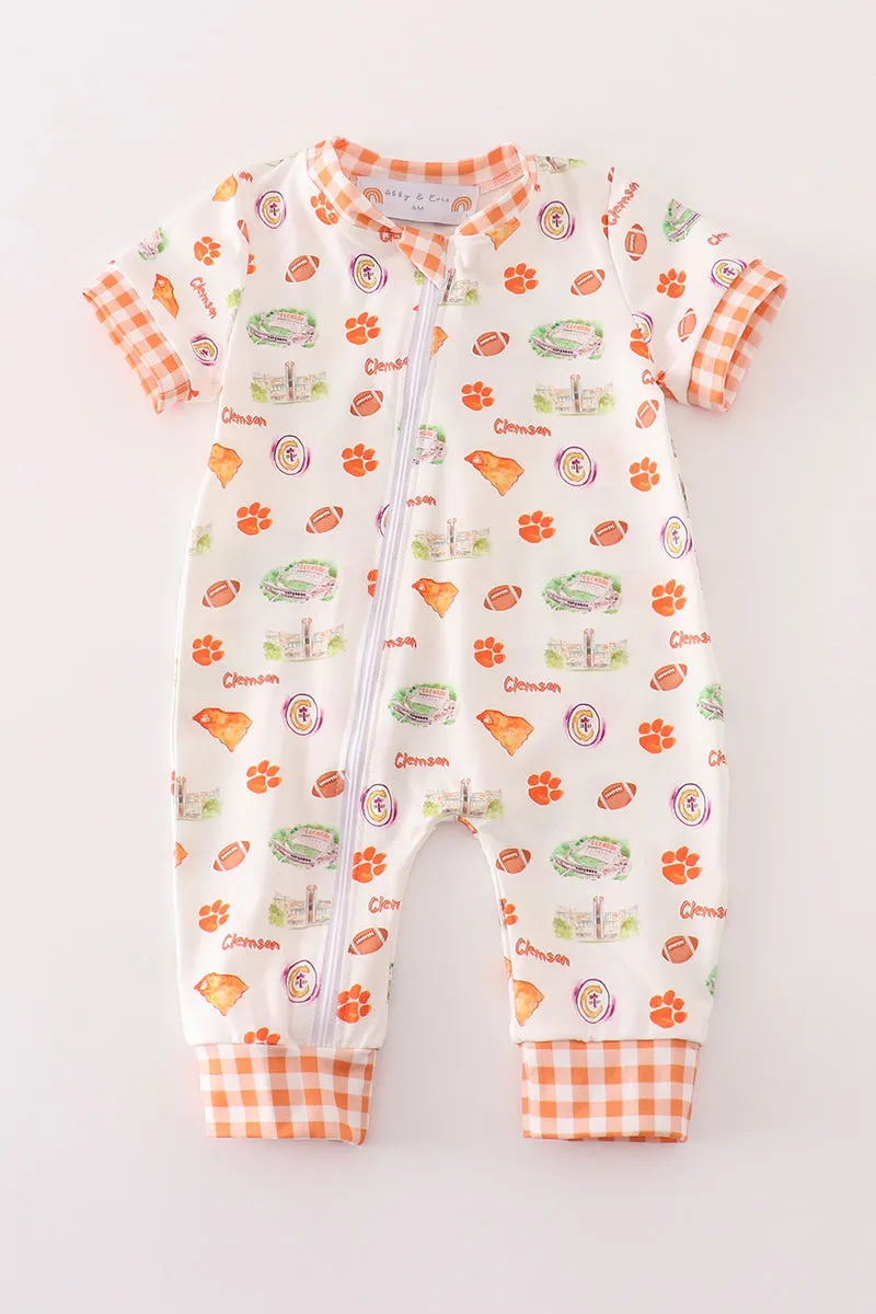 Clemson football baby boy romper