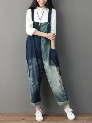 Close Your Eyes Denim Blue Overall Dungarees