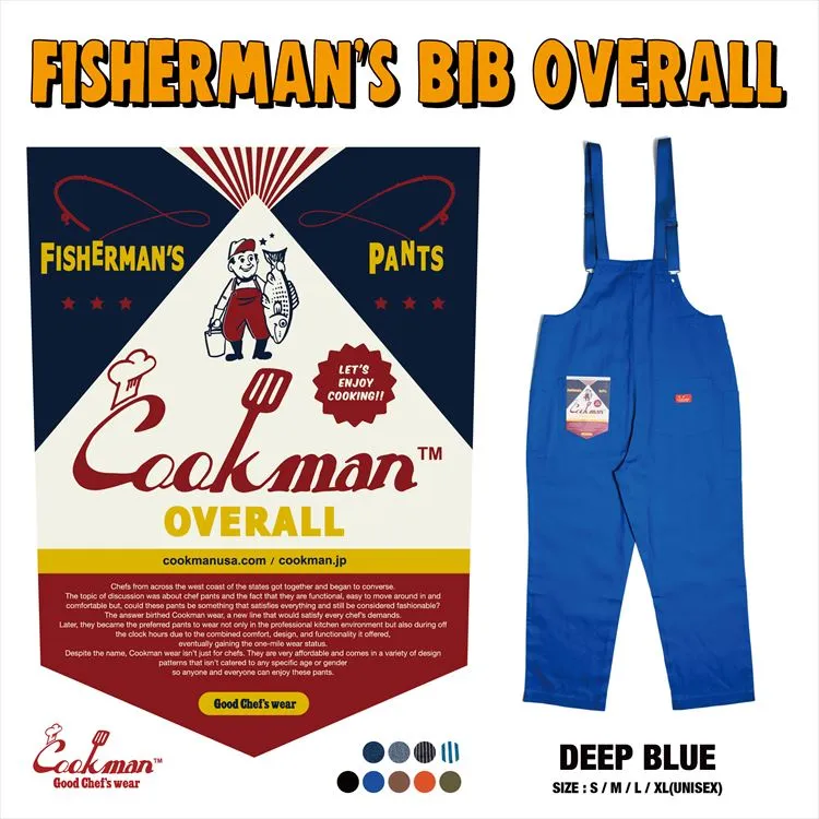 Cookman Fisherman's Bib Overall - Deep Blue