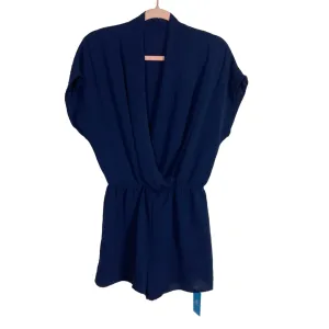 Cupshe Navy Surplice V-Neck Romper NWT- Size S