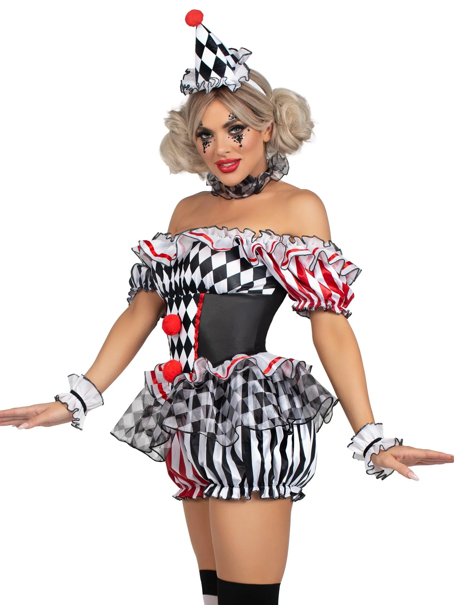 Darling Harlequin Clown Costume