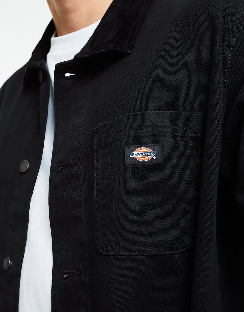 Dickies Duck Canvas Unlined Chore Coat - Stone Washed Black