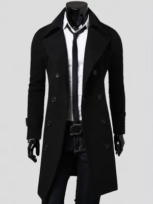 Double Breasted Overcoat with Side Pockets 9007