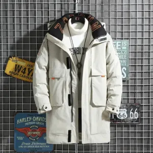 Fall Winter Mid length  Work Down jacket men