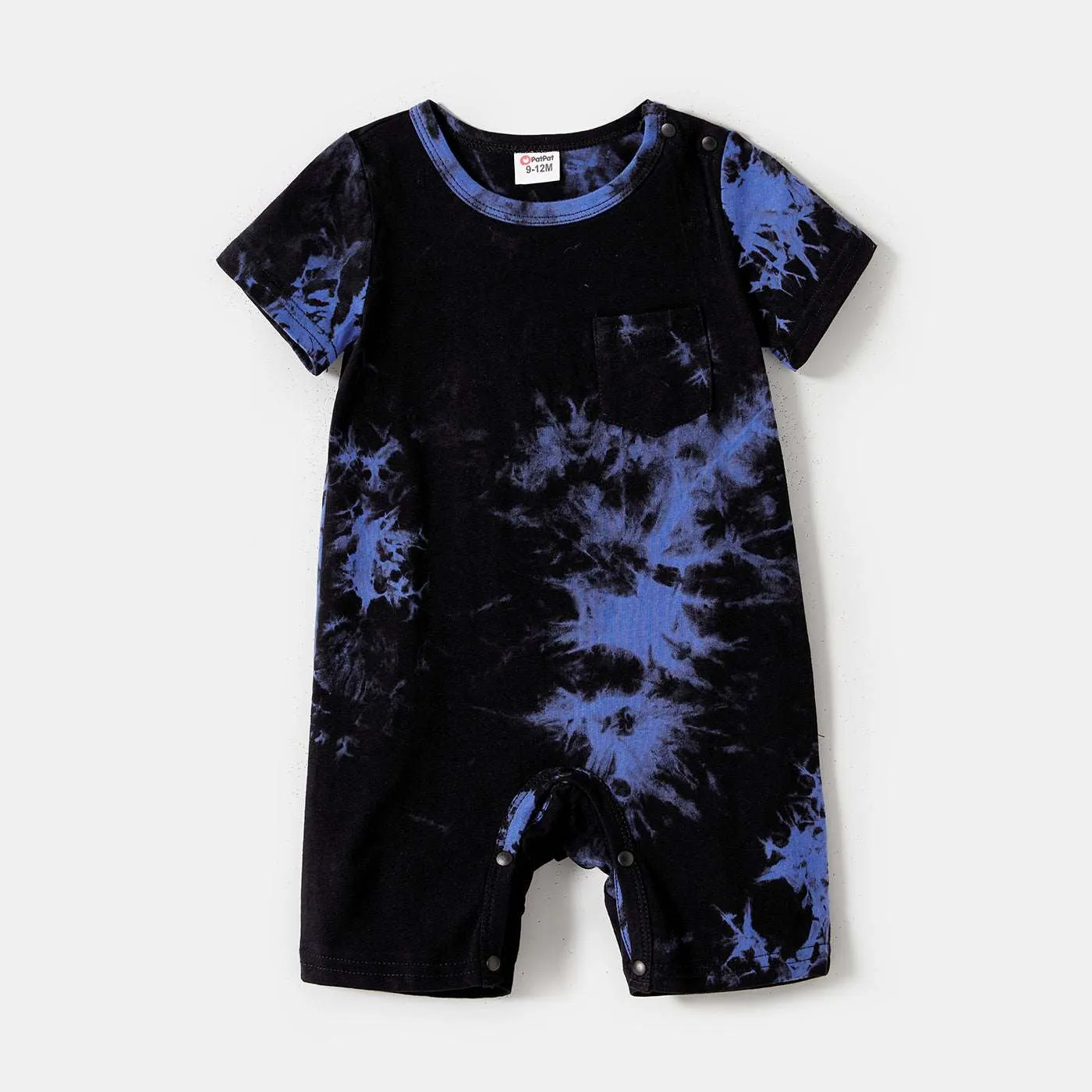 Family Matching 95% Cotton Short-sleeve Tie Dye Twist Knot Bodycon Dresses and T-shirts Sets