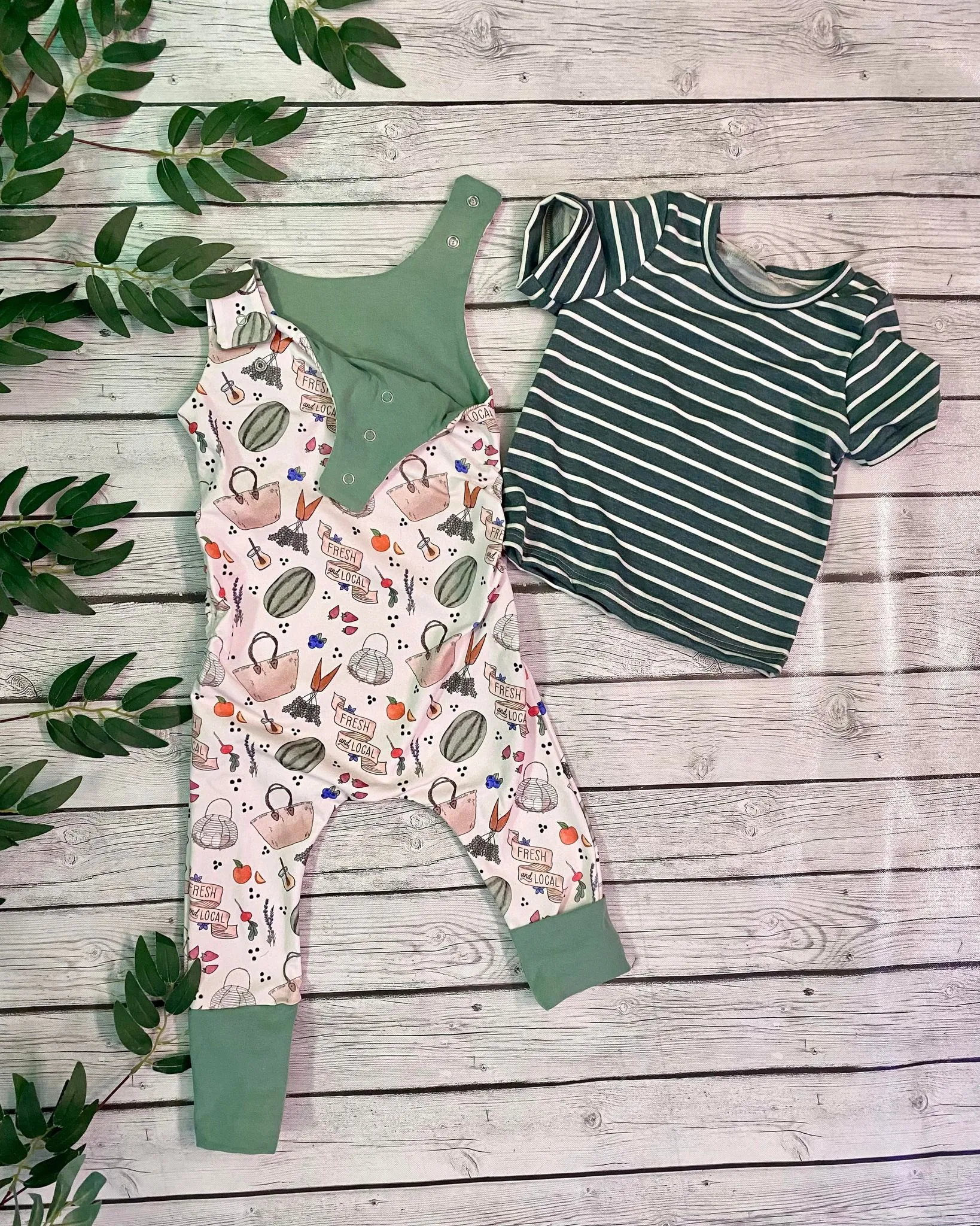 Farm Fresh Romper & Tee Set